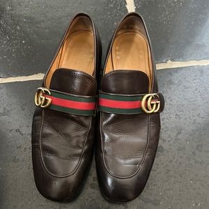 Men’s Brown leather Gucci loafers